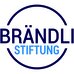 Logo der Brändli Stiftung - der Name der Stiftung steht in einem Kreis dunkelblau mit hellblau.