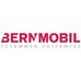 Das Logo von Bernmobil in Typografie gesetzt, mit angeschnittenem B und N. Darunter der Claim "zusammen unterwegs".